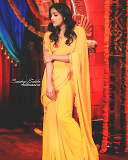 Rashmi Gautam Glams Stills Wet In yellow Transparent Saree Rashmi Gautam Glams Stills Wet In yellow Transparent Saree