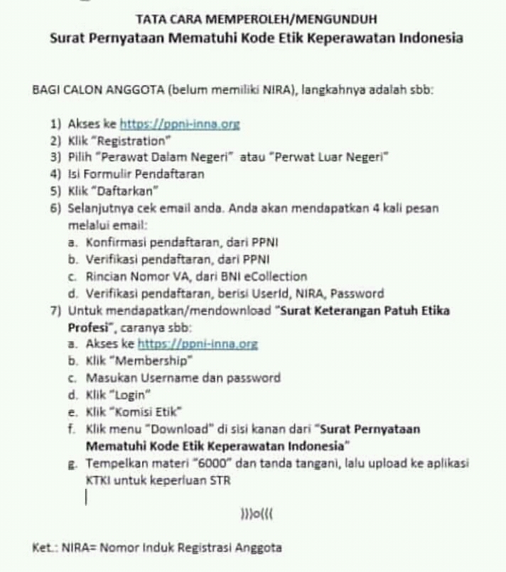 Surat Pernyataan Etika Profesi Bagi Perawat Syarat Daftar