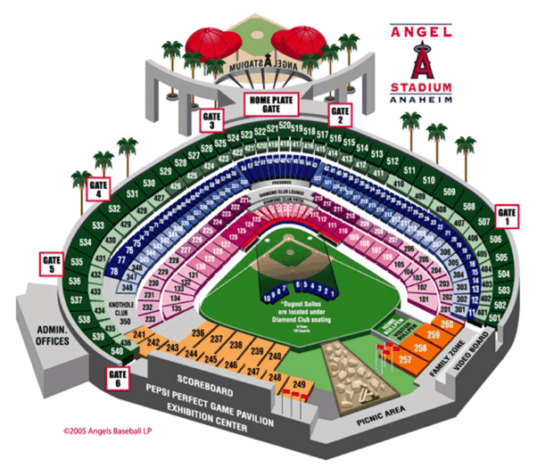 Angel Stadium of Anaheim Seating Chart & Interactive Seat Map - angels stadium seating chart