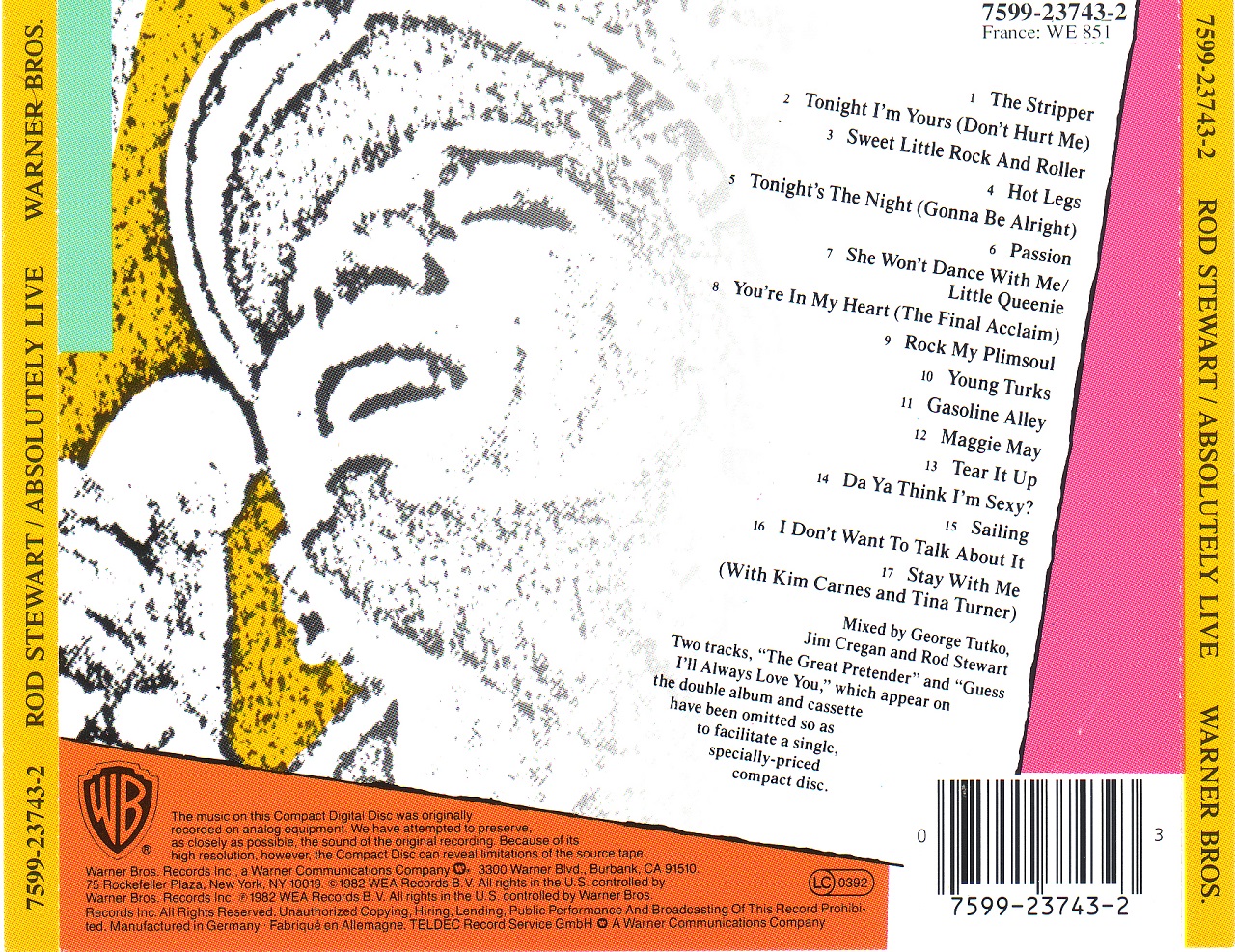 On The Road Again Rod Stewart "Absolutely Live"