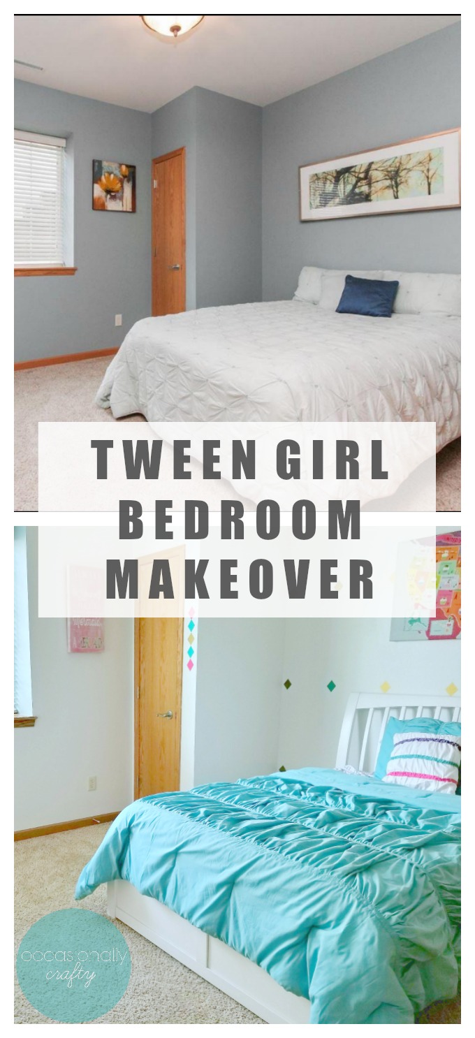 Pink and Teal Tween Girl's Bedroom | Occasionally Crafty: Pink and Teal