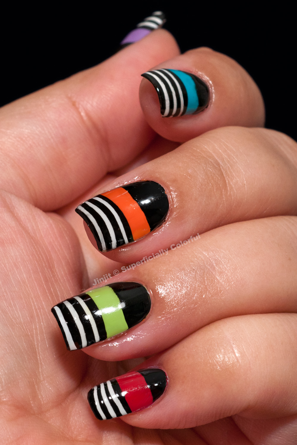 Superficially Colorful: Colorful Stripes (Mini Tutorial)