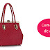 Geanta office eleganta fucsia cu auriu