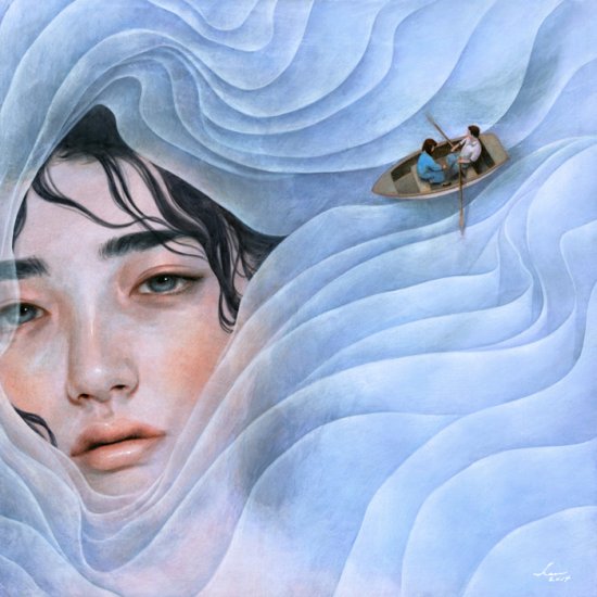 As surreais e oníricas pinturas tradicionais de Tran Nguyen Tran Nguyen deviantart pinturas ilustrações tradicionais surreais fantasia sonhos mulheres feminilidade