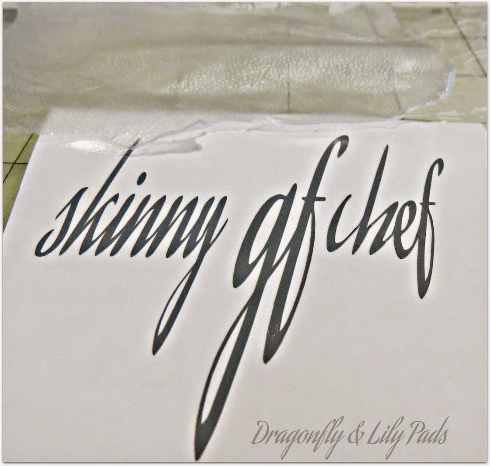 Vinyl cut and weeded for ornamnet personlized tutorial.