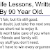 45 Life Lessons, Written By 90 Year Old