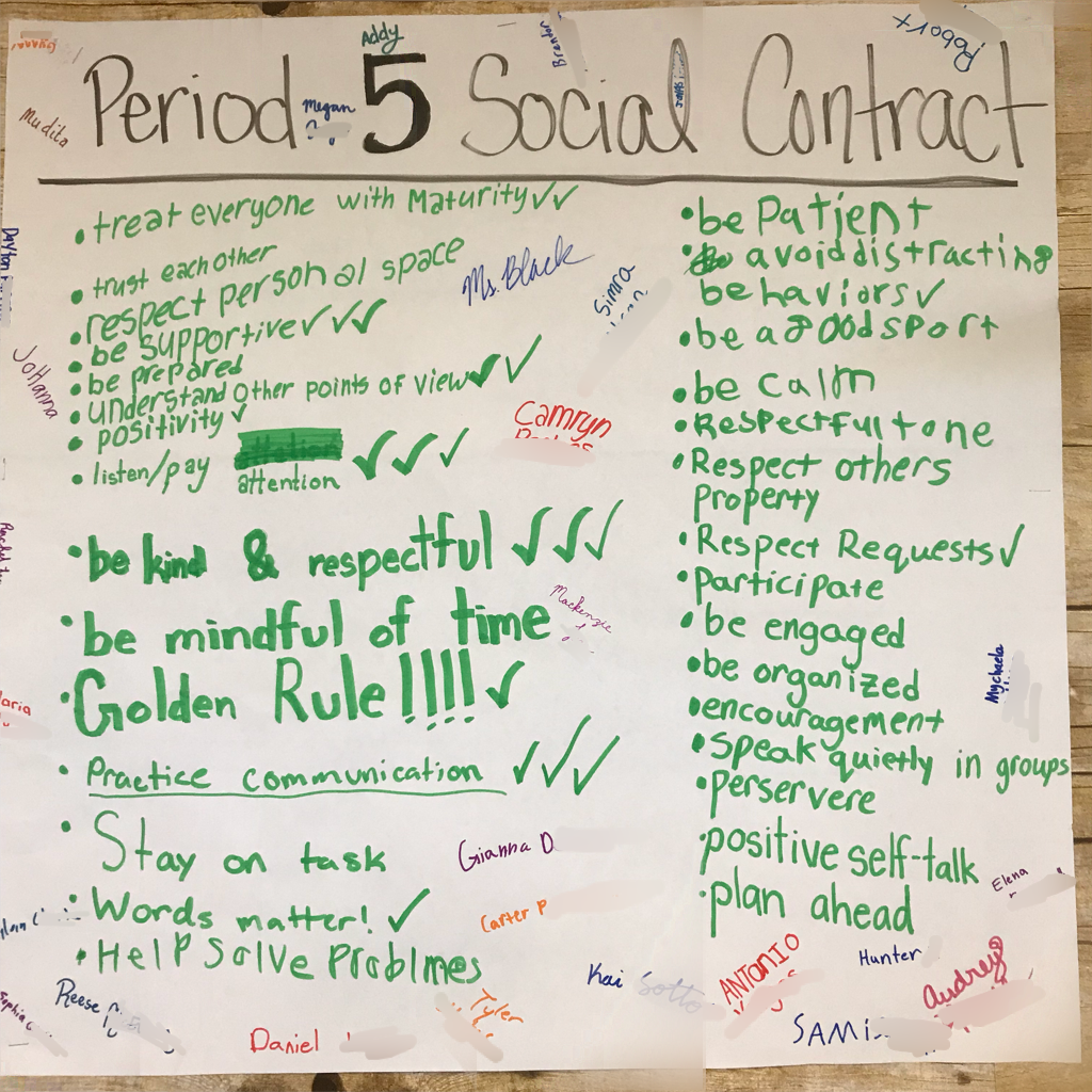 6th Grade Language Arts Social Contracts