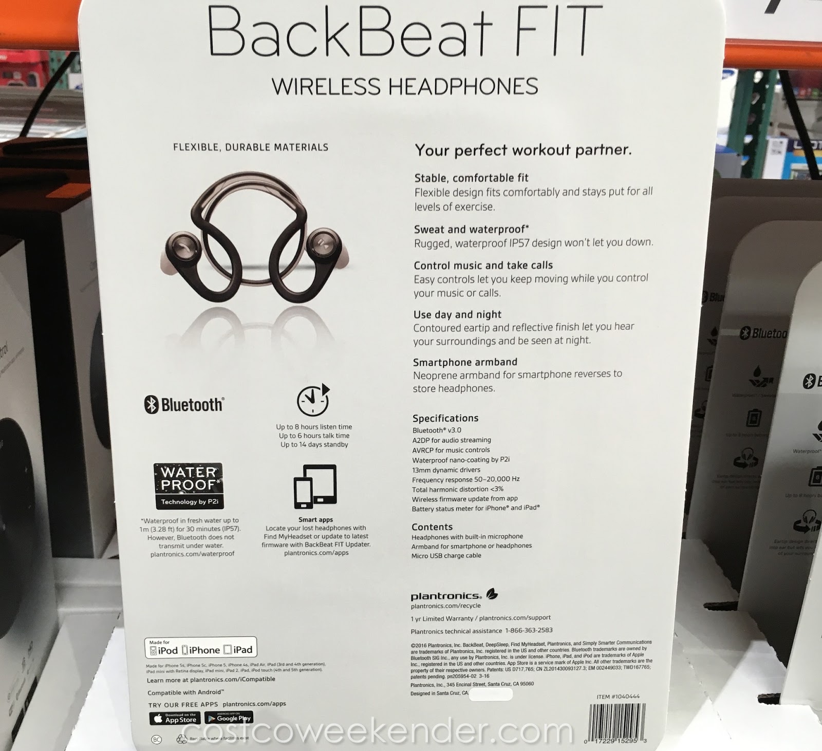Plantronics BackBeat FIT Wireless Headphones Costco Weekender