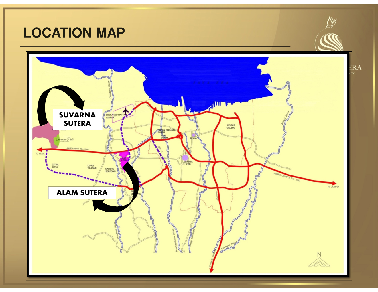 ALAM SUTERA - SUVARNA SUTERA: MAP