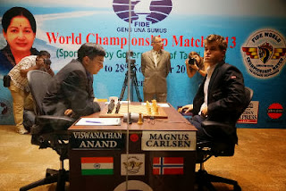Echecs : Carlsen vs Anand pour la 5e partie - Photo © site officiel