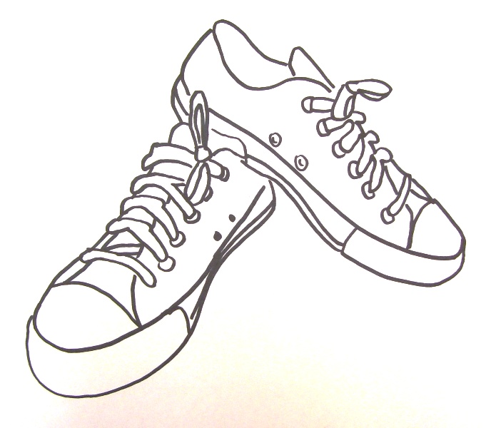 Shoes Drawing Images ~ Drawing Shoes Semester 2nd Class Shoe Drawings ...
