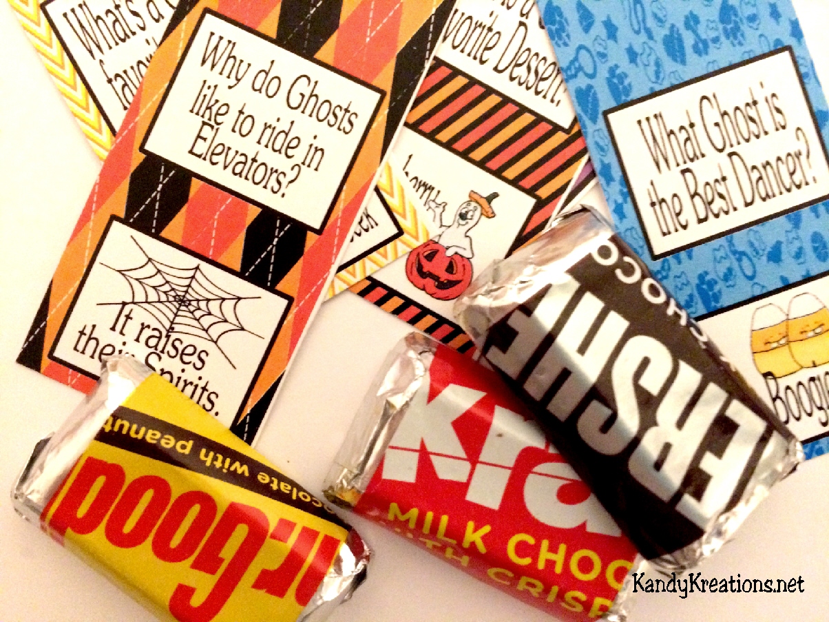 DIY Party Mom Halloween Joke Miniature Chocolate Wrapper Printables