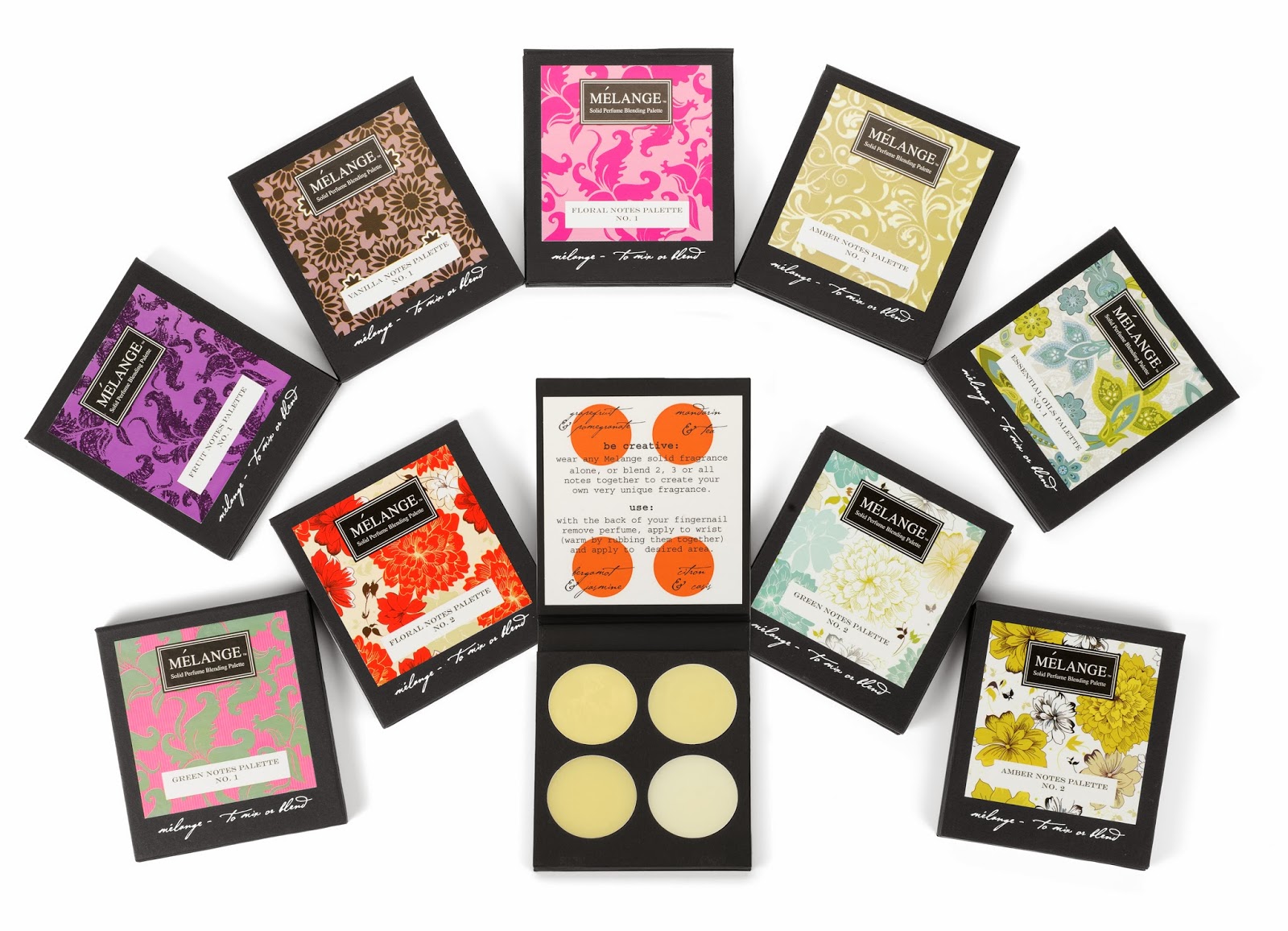 Melange Perfume Solid Perfume Blending Palettes for Summer & Resort travel