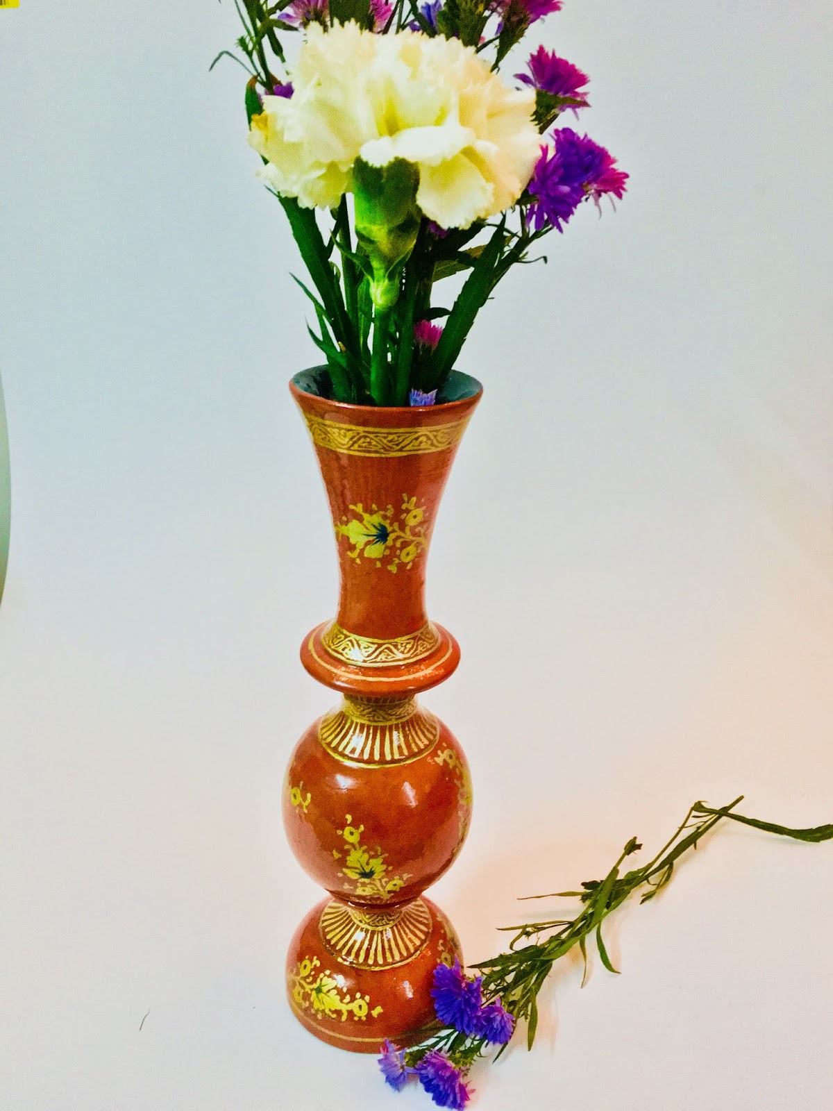 indianarte authentic handicraft paper mache flower vase how to make a paper mache flower