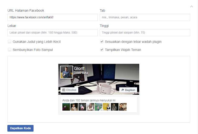Widget Fans Page Facebook Cara Memasang Widget Fans Page Facebook di Blog