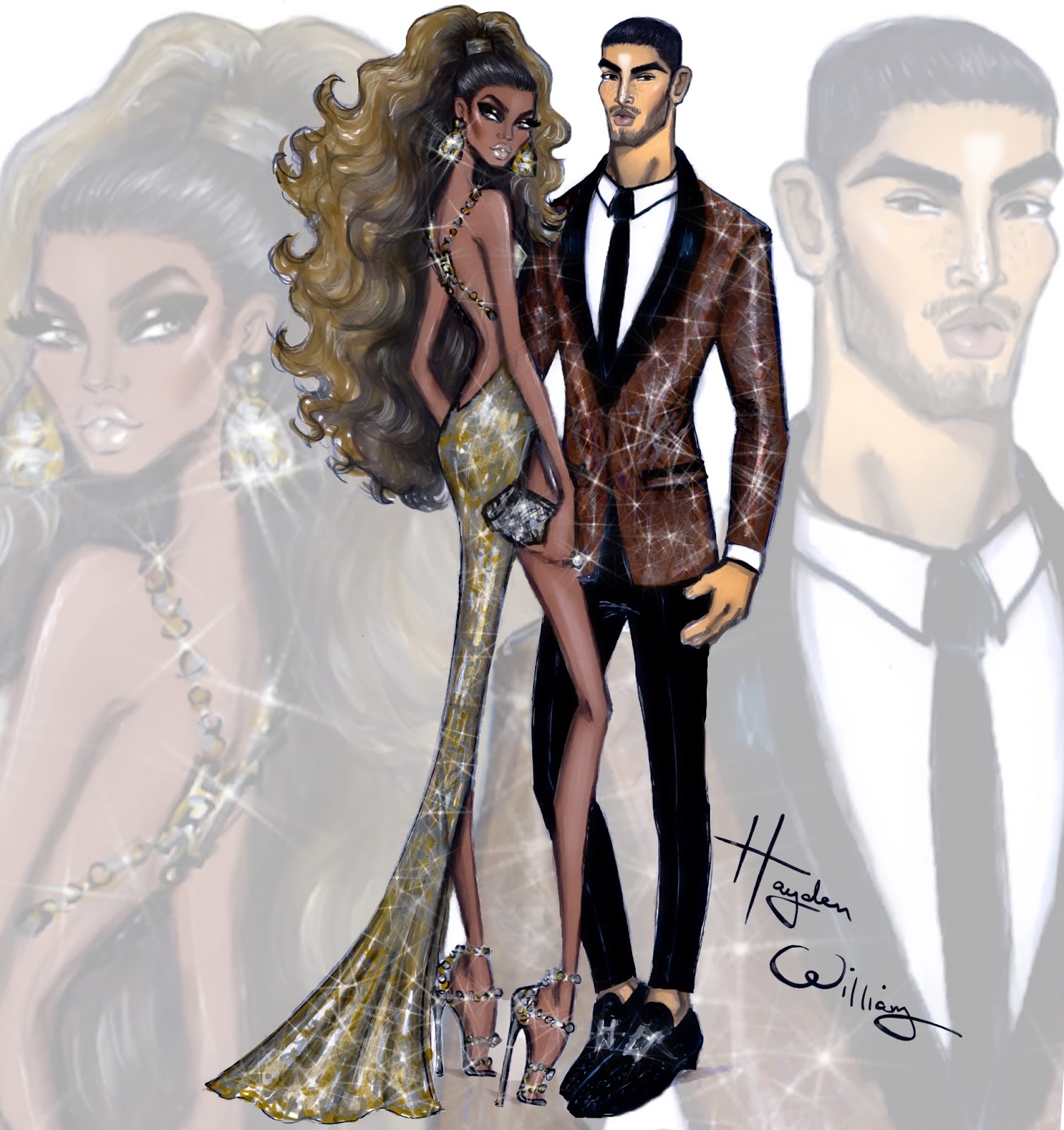 Hayden Williams Fashion Illustrations: New Year Couture 2016 pt2 by ...