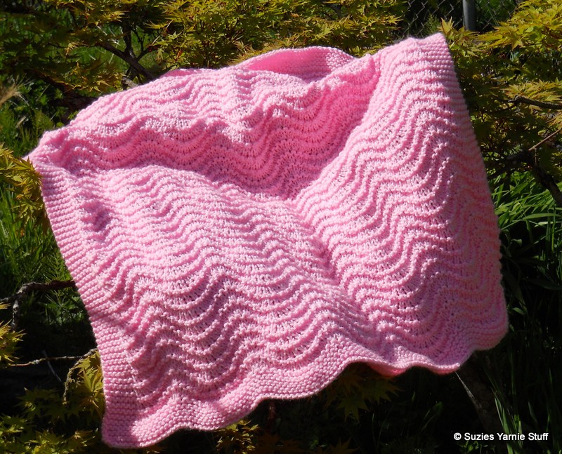 Suzies Stuff TWISTED OLD SHALE BABY BLANKET