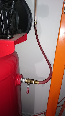 air compressor shut off ball valve with lead-in hose whip