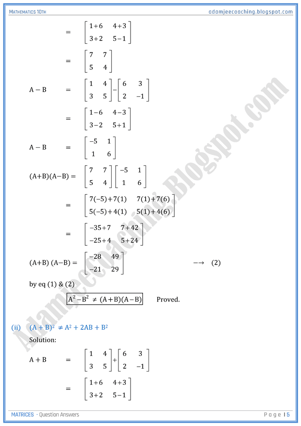 matrices-question-answers-mathematics-10th