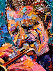 jazz debra paintings hurd painting trumpet chet baker