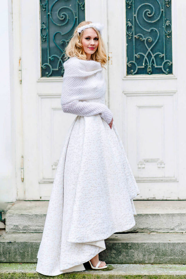 sweater dress for winter wedding