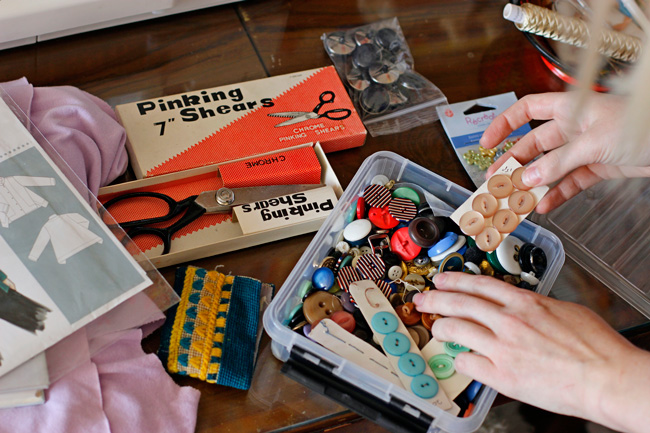 Vanessa's colourful sewing space!