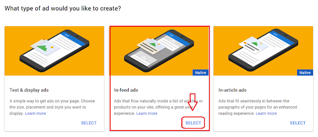 Cara Memasang In-Feed Ads Google AdSense di blogger