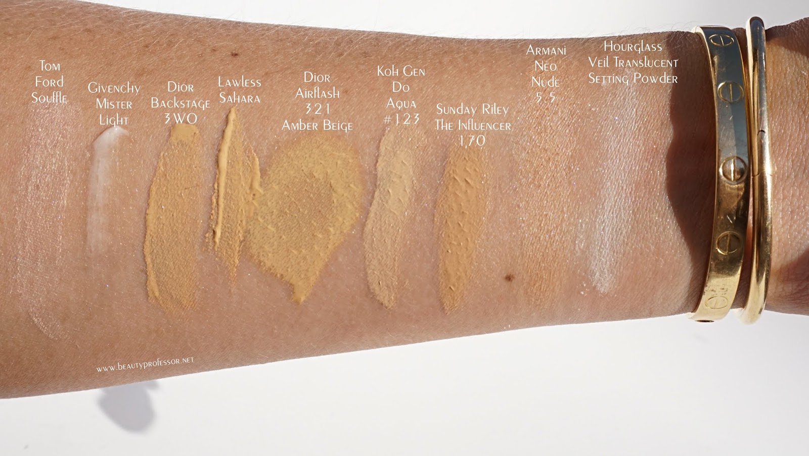dior face body foundation swatches