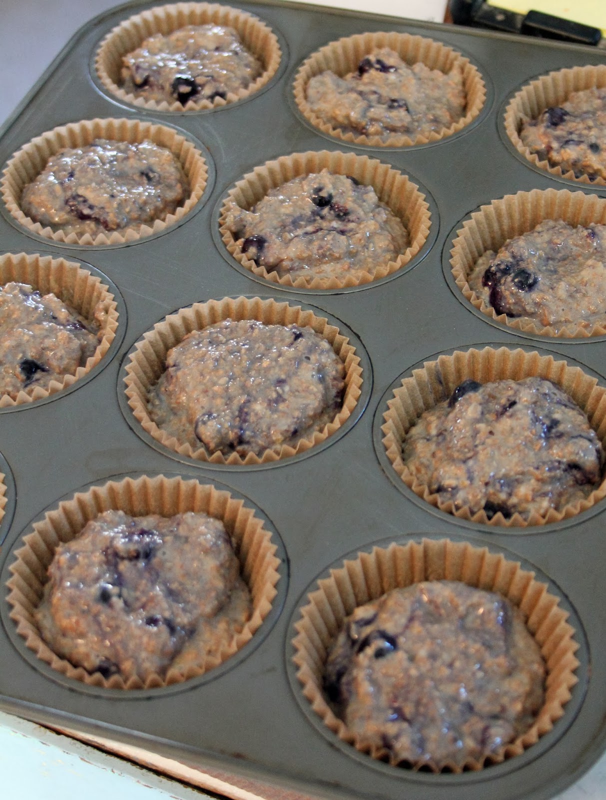 Jo and Sue Blueberry Banana Bran Muffins