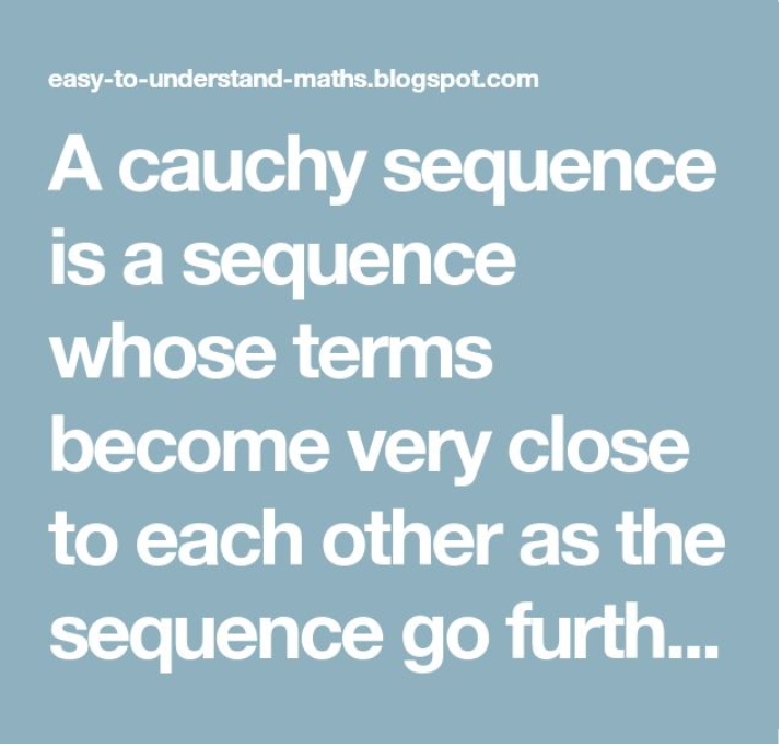 Cauchy sequence Easy to understand maths