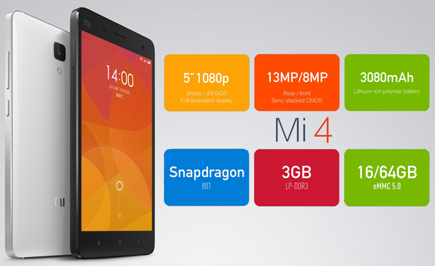 Harga dan Spesifikasi Xiaomi Mi4