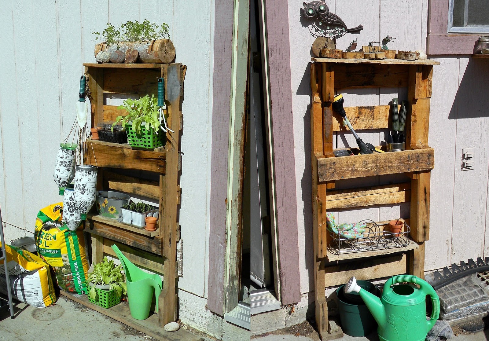 All Things Alysha Upcycled Pallet Gardening Shelves Back Yard