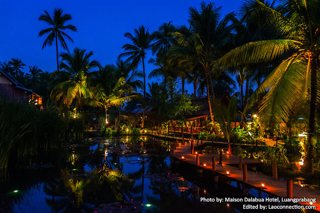 A tropical oasis at the Maison Dalabua Hotel in Luangprabang