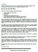 Communiqué des associations