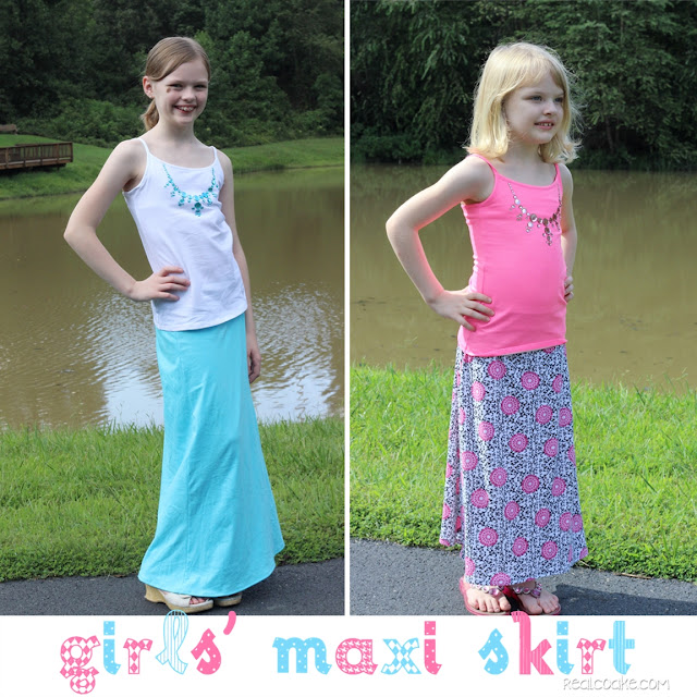 Maxi Skirt Pattern for Girls from realcoake.com