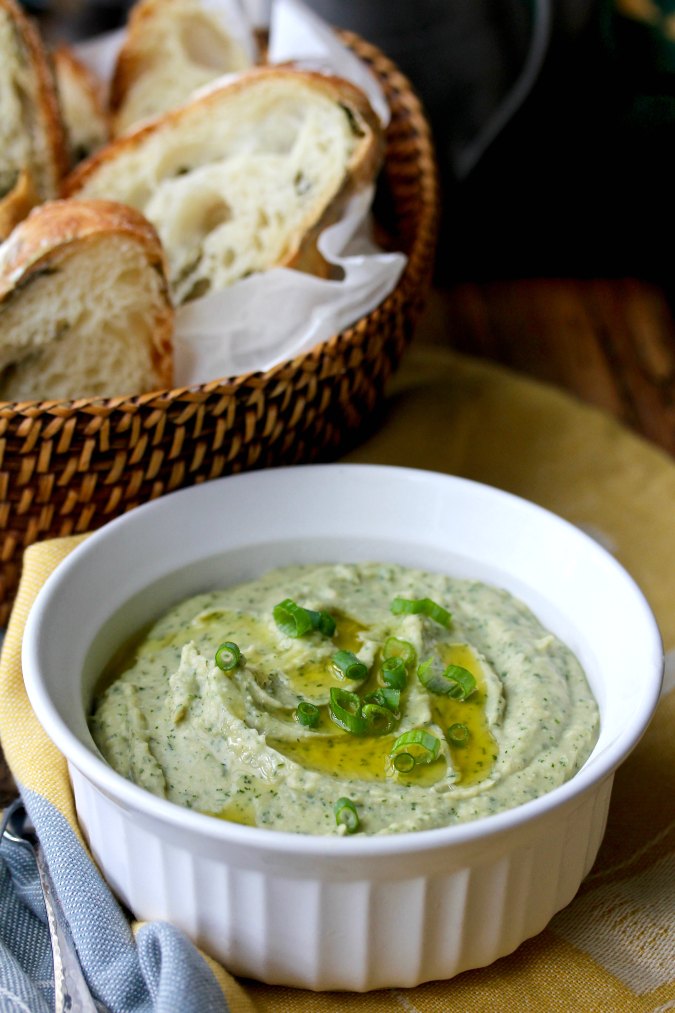 White Bean Spread with dill, mint, and parsley