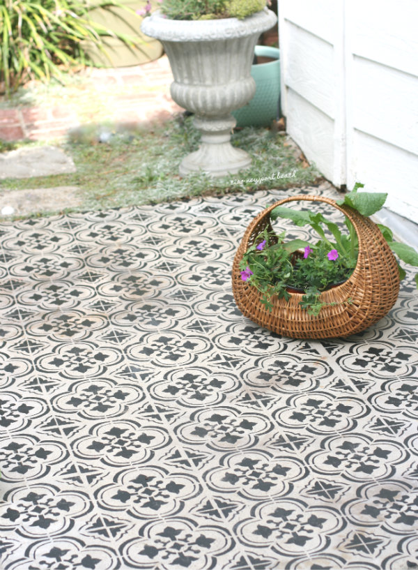 Ciao Newport Beach Cement Style Tile Stencil Project