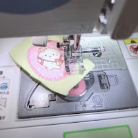 ミシンではぎれを縫い付ける 以前の記事にリンク