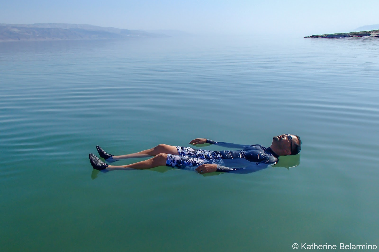 The experience of floating in the Dead Sea