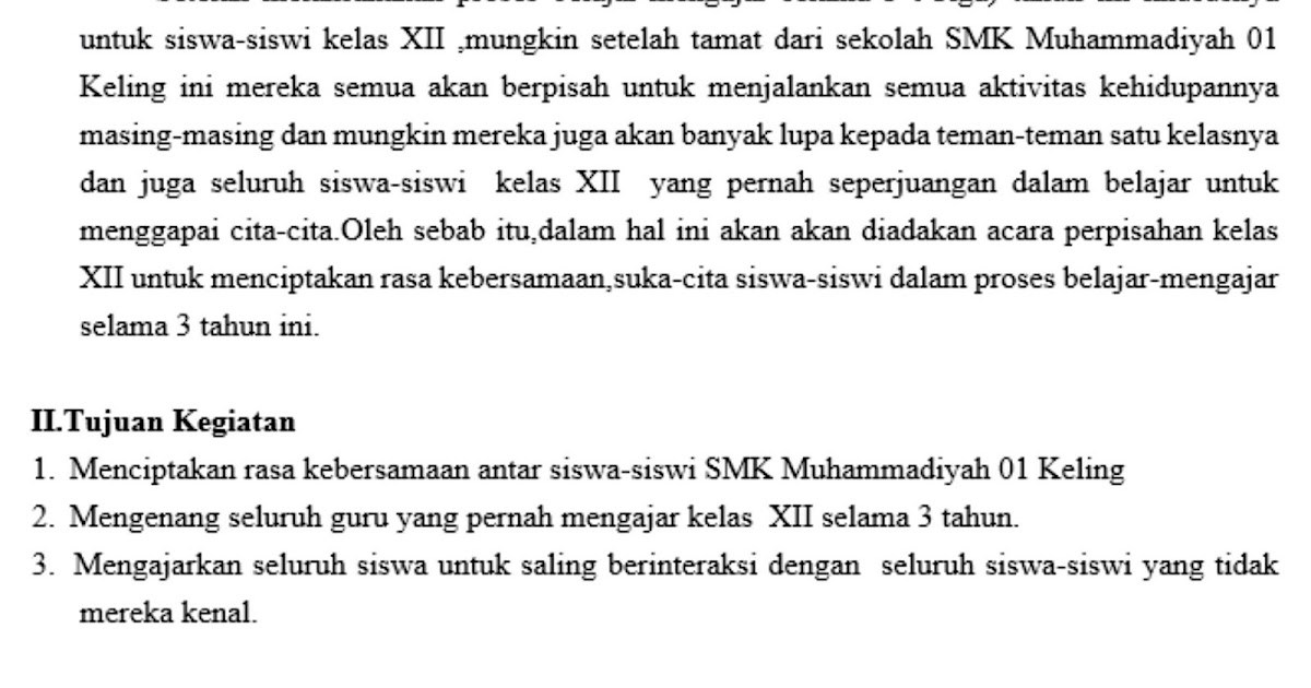 PROPOSAL Perpisahan kelas XII