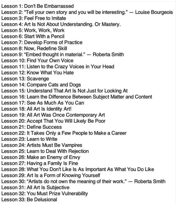 harvey benge jerry saltz s 33 rules for being an artist