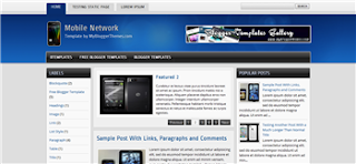 Mobile Network Blogger Template is a free premium simple template