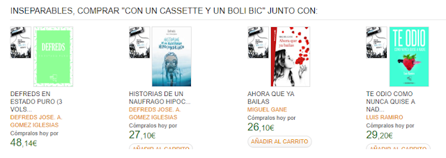 Ejemplo de recomendación basada en productos que suelen adquirirse de forma conjunta.