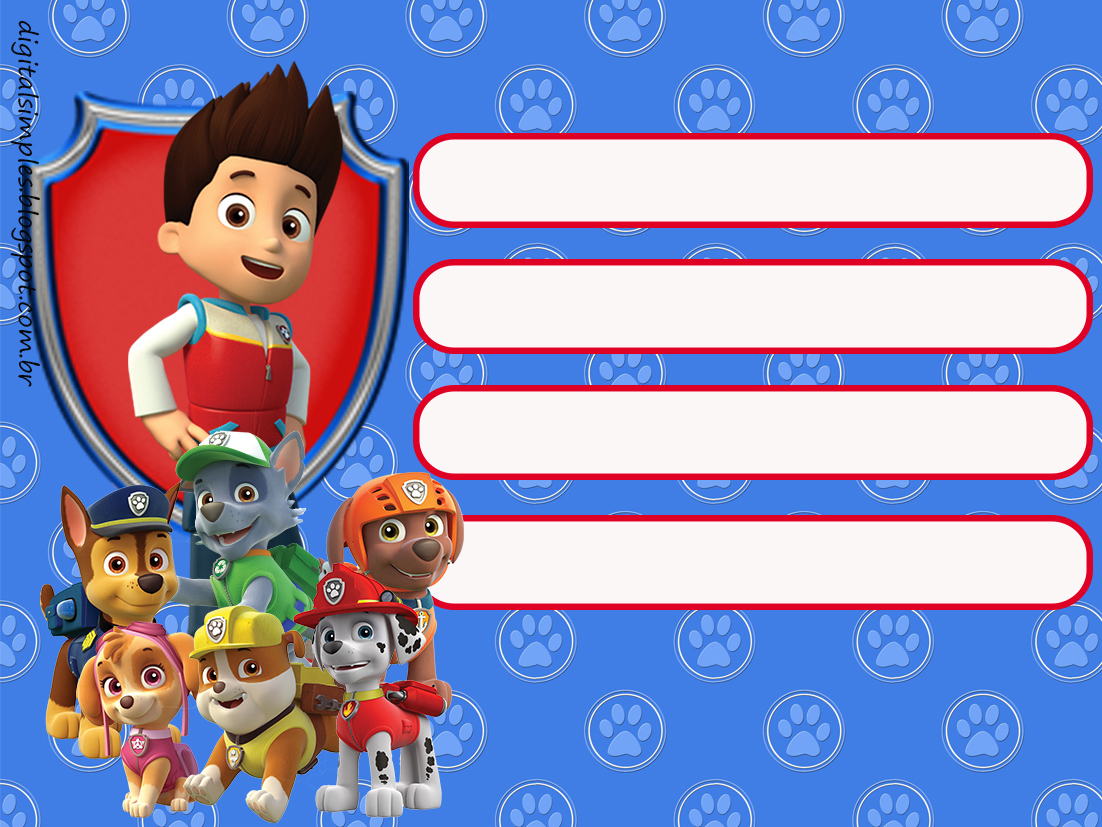 Fiesta De Paw Patrol Invitaciones Para Imprimir Gratis Ideas Y