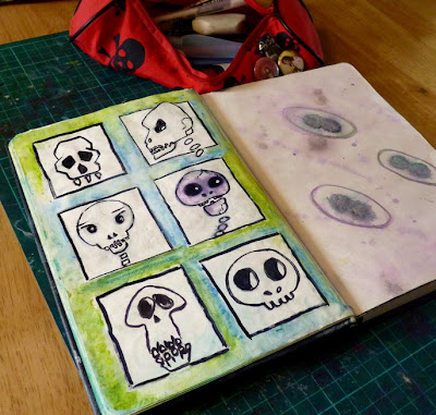 Whoopidooings: Carmen Wing: Cartoon Skulls in my sketchbook