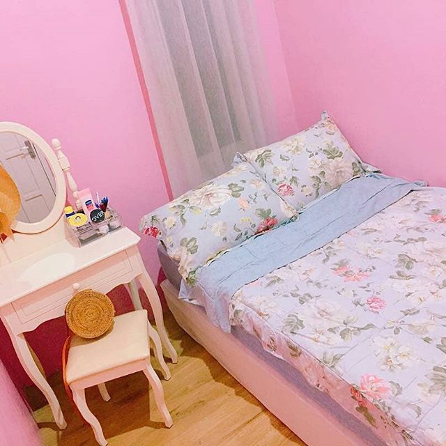 Warna Cat Kamar Tidur Pink Sederhana Ukuran kecil | Remaja ...