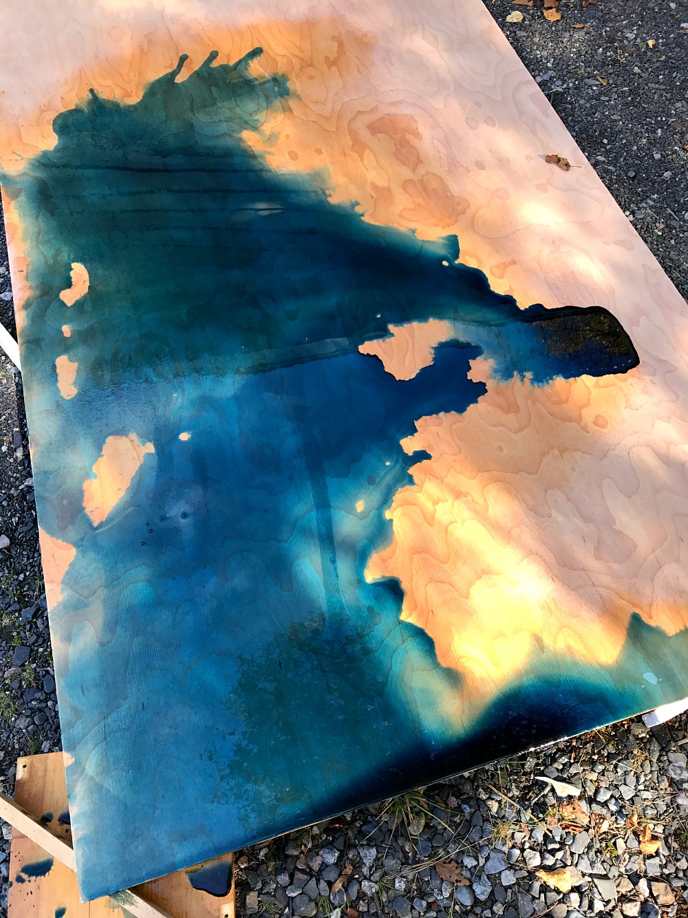 DIY Marbled Wood Stain with Watercolor Effect Inspired by Wood