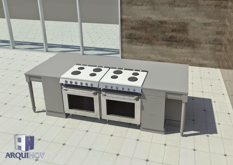 Familias Cocina Equipada C (RFA) ArquiHoyRevit