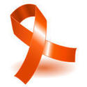 fita laranja símbolo da conscientização sobre esclerose multipla