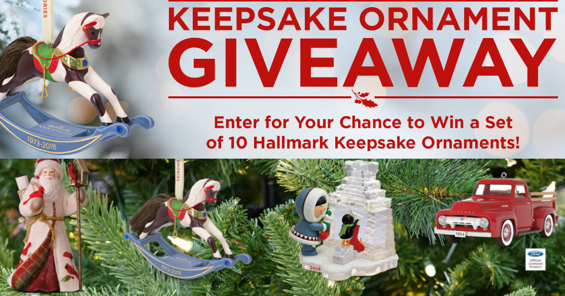Hallmark Keepsake Ornament Set Giveaway 10 Winners Each Win 10